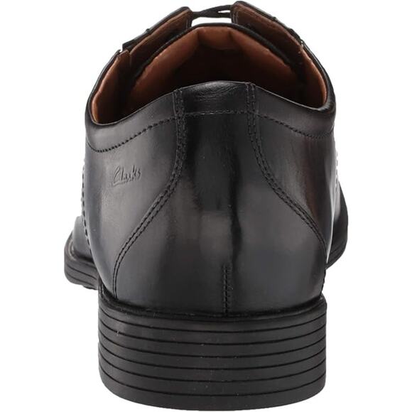 NWT Clarks Men\'s Whiddon Plain Oxford, Black Leather, 12 main image 6